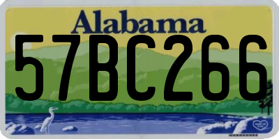 AL license plate 57BC266
