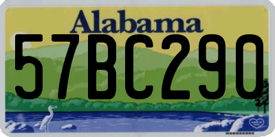 AL license plate 57BC290