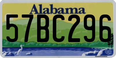 AL license plate 57BC296