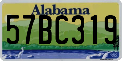 AL license plate 57BC319