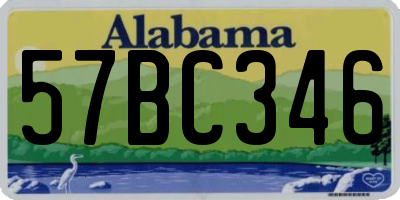 AL license plate 57BC346