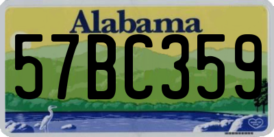 AL license plate 57BC359