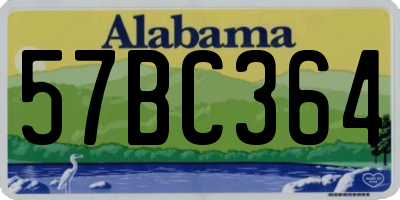 AL license plate 57BC364