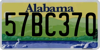 AL license plate 57BC370