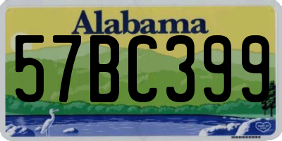 AL license plate 57BC399