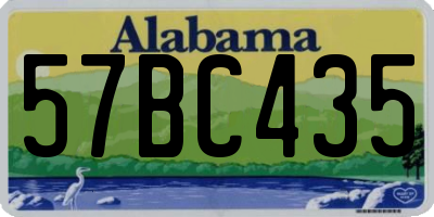 AL license plate 57BC435