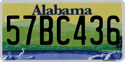 AL license plate 57BC436