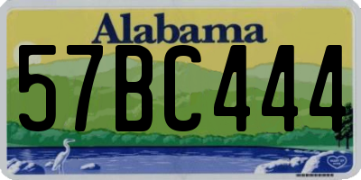 AL license plate 57BC444