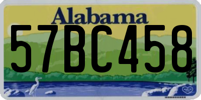 AL license plate 57BC458