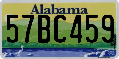 AL license plate 57BC459