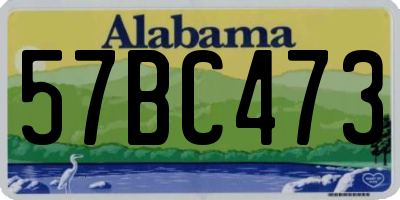 AL license plate 57BC473