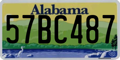 AL license plate 57BC487