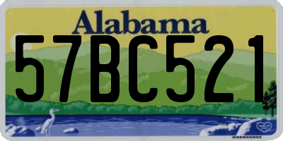 AL license plate 57BC521
