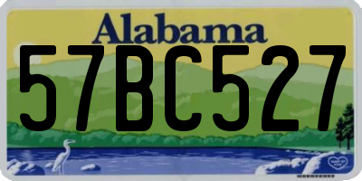 AL license plate 57BC527
