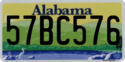 AL license plate 57BC576