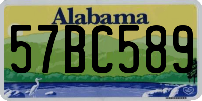 AL license plate 57BC589