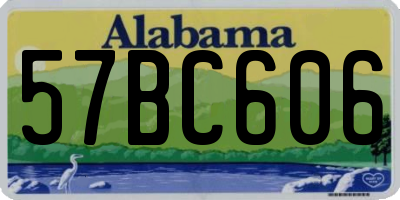 AL license plate 57BC606