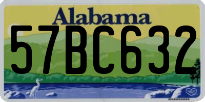 AL license plate 57BC632