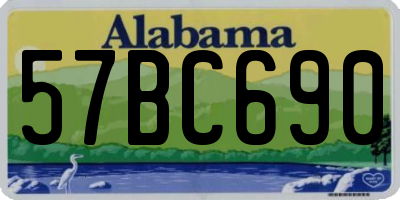 AL license plate 57BC690