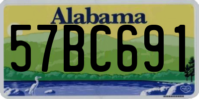 AL license plate 57BC691