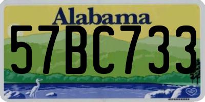 AL license plate 57BC733