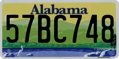 AL license plate 57BC748