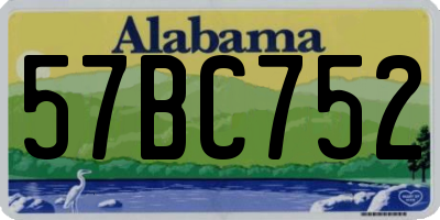 AL license plate 57BC752