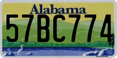 AL license plate 57BC774