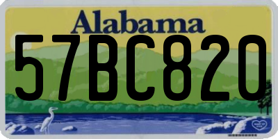 AL license plate 57BC820