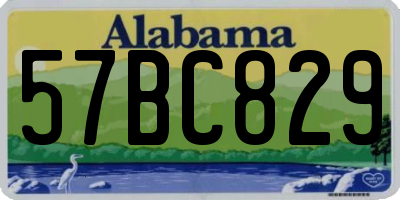 AL license plate 57BC829