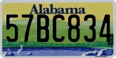 AL license plate 57BC834