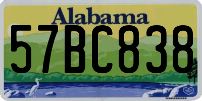 AL license plate 57BC838