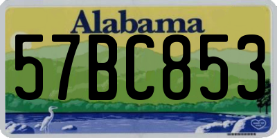 AL license plate 57BC853