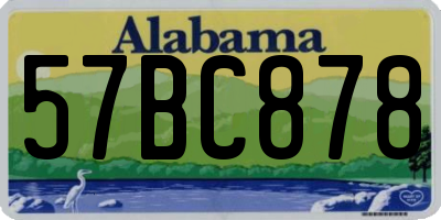 AL license plate 57BC878
