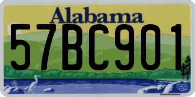 AL license plate 57BC901