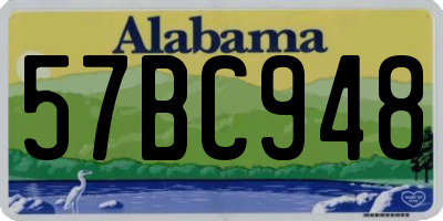 AL license plate 57BC948