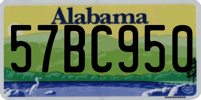 AL license plate 57BC950