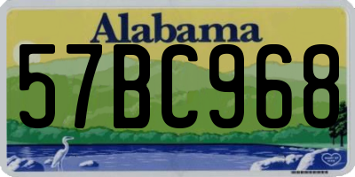 AL license plate 57BC968