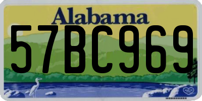 AL license plate 57BC969