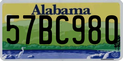 AL license plate 57BC980