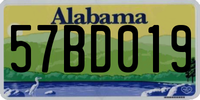 AL license plate 57BD019