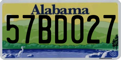 AL license plate 57BD027