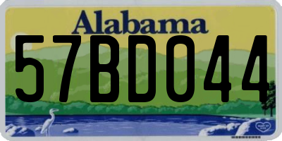 AL license plate 57BD044