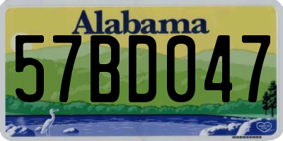 AL license plate 57BD047