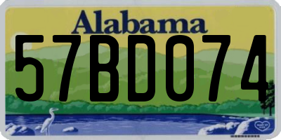 AL license plate 57BD074