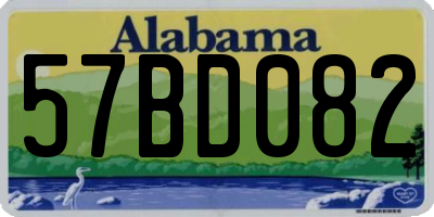 AL license plate 57BD082