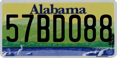 AL license plate 57BD088
