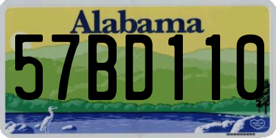 AL license plate 57BD110