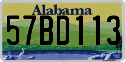 AL license plate 57BD113