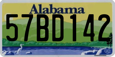 AL license plate 57BD142